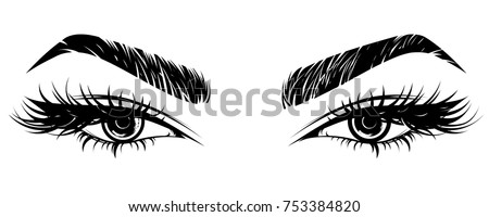 Female Eye Closeup Portrait Beautiful Girl Stock Illustration 103382816