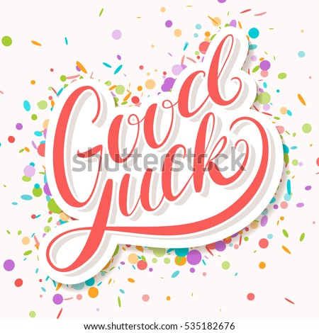 Good Luck Farewell Card Stock Vector 535182676 - Shutterstock