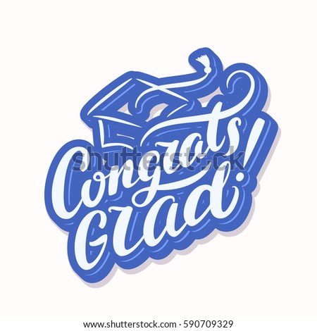 congrats grad congratulations graduate banner stock vector hd