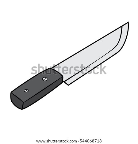 Wooden Handle Knife Cartoon Vector Illustration Stock Vector 140799199 ...