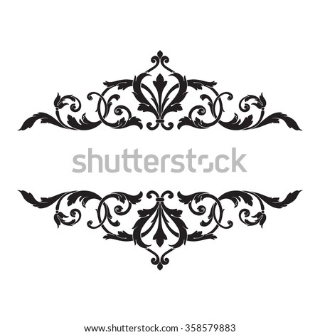Free download of <strong>Black Damask Border</strong> vector graphics and ... Black damask border template