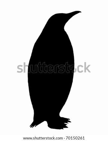 Penguin Silhouette Stock Vector 70150261 - Shutterstock