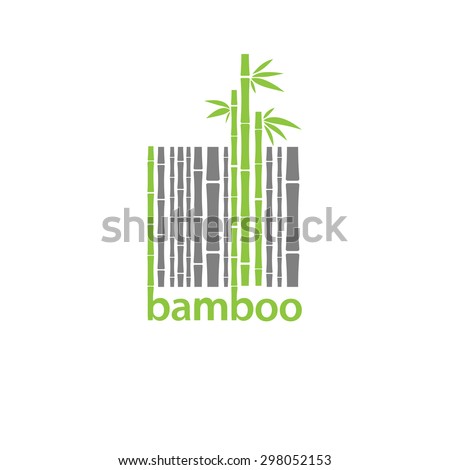 Bamboo logo symbol stylized as barcode