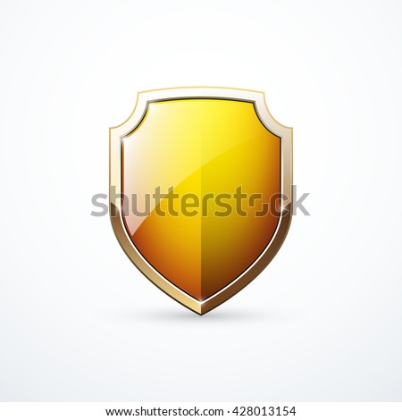 Vector Gold Black Shield Stock Vector 421455601 - Shutterstock
