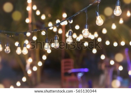 Light Bulb Decor Outdoor Party Stock Photo 547187857 - Shutterstock