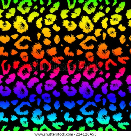 Download Leopard Pattern Color Rainbow Stock Vector 224128453 ...