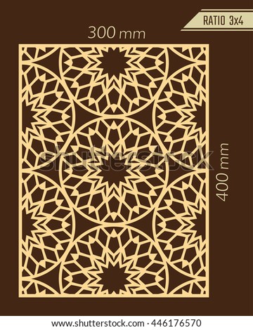 laser cutting mat jigsaw vector panel stock vector royalty free