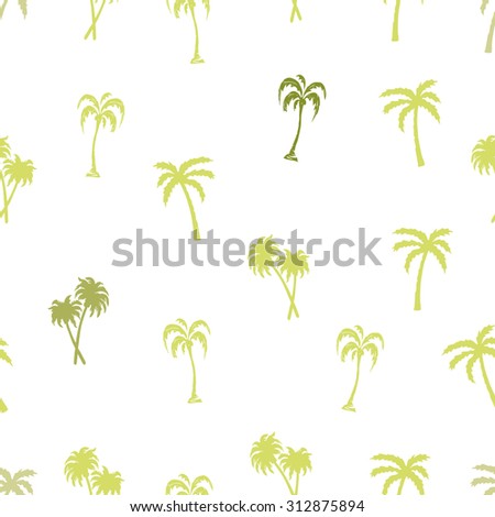 Set Palm Tree Silhouettes Vector Illustration Stock Vector 74651968 ...