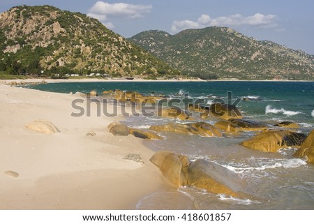 Stoneformations at coast near Cana, Ninh Thuan, Vietnam,asia