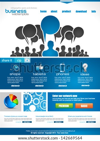 Mega Collection Flat Style Website Templates Stock Vector 228996412 Shutterstock Class Website Template