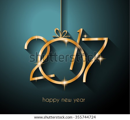 2017 Happy New Year Background for your Flyers and Greetings Card. Ideal to use for parties invitation, Dinner invitation, Christmas Meeting events and so on.