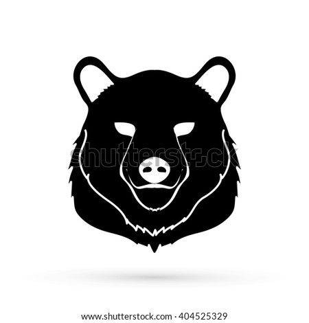 Black Bear Head Designed Graphic Vector Stock Vector 404525329