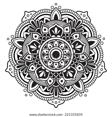 Mandala Round Pattern Stock Vector 172450517 - Shutterstock
