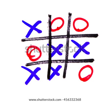 Think Outside Box Xo Game Stock Vector 118780888 - Shutterstock