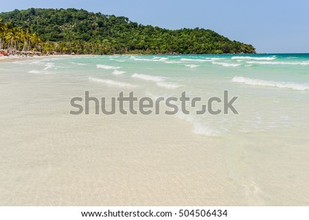 Beautiful lanscape beach in SAO beach in Phu Quoc Island, Kien Giang, Vietnam