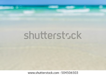 blur beautiful lanscape beach in SAO beach in Phu Quoc Island, Kien Giang, Vietnam
