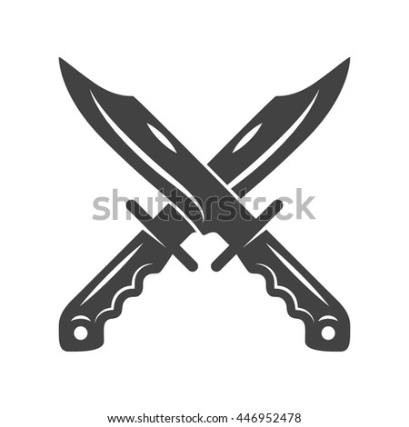 Image result for crossed bowie knife