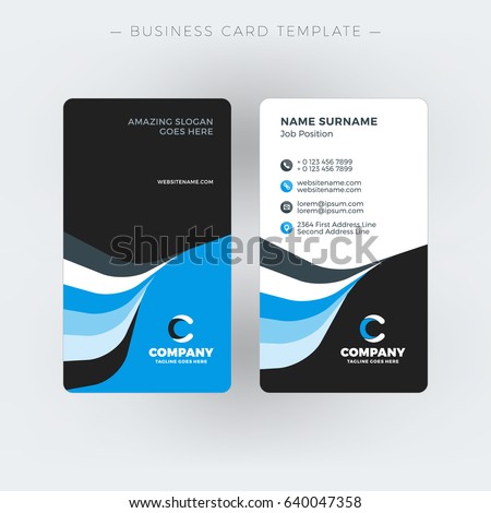 Modern Creative Clean Two Sided Business Stock Vector 387948517 Shutterstock Sided Business Card Template