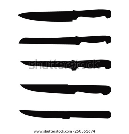 Fighting Knife Silhouettes Stock Vector 58792717 - Shutterstock