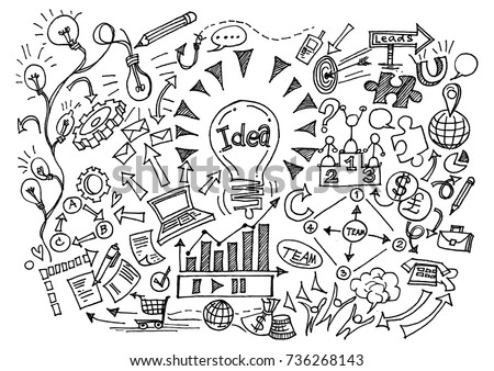 Idea Concept Light Bulb Doodle Sketches Stock Vector (Royalty Free ...