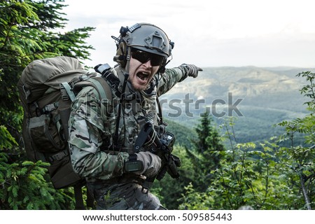 army ranger in the mountains