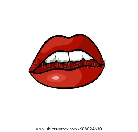 Cartoon Drooling Mouth Stock Vector 104017712 - Shutterstock