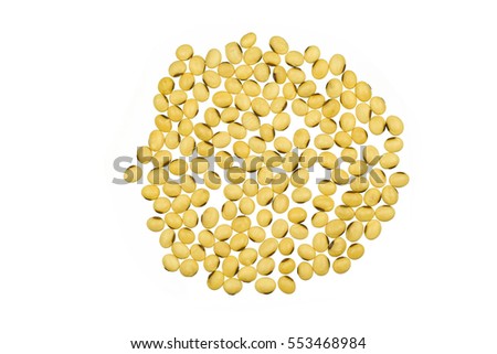 soy beans isolated on white background.