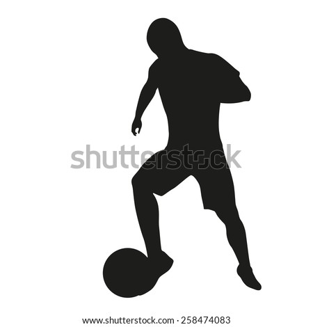 Soccer Player Silhouette Stock Vector 258474083 - Shutterstock