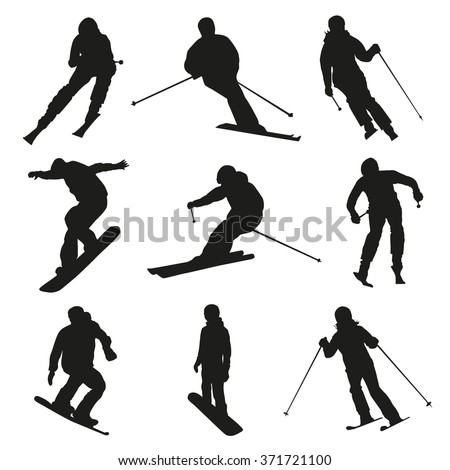 Snowboarding Silhouettes Stock Vectors & Vector Clip Art | Shutterstock