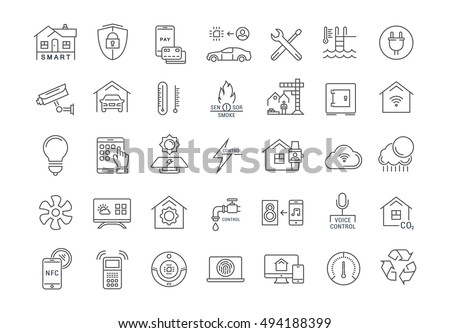 Download Set Vector Line Icons Open Path Stock Vector 494188399 ...