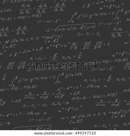 Blackboard Math Scribble Seamless Vector Wallpaper Stock Vector 3371580 ...