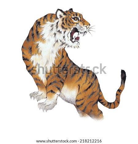 Japanese Tiger Stock Illustration 218212216 - Shutterstock