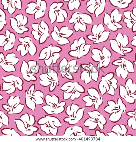 Beautiful Seamless Floral Pattern Flower Vector Stock Vector 265961465 ...