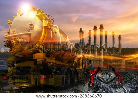 emergency Vacuum truck for oil spill petrochemical industrial .