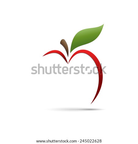 Vector sign abstract apple
