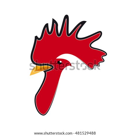 Vector Sign Abstract Rooster Stock 478944526 Shutterstock Gambar Ayam