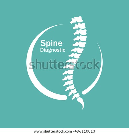 Human spine. Logo element