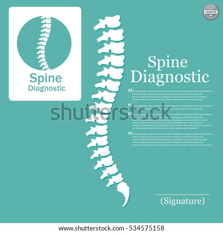 Human spine. Logo element