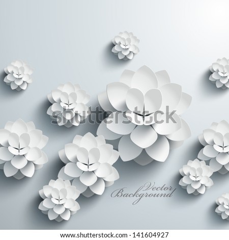 Abstract 3D Paper Lotus