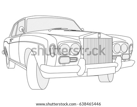 Car Blueprint Stock Illustration 638465446 - Shutterstock