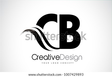 cb swoosh brush letters creative letter modern vector shutterstock template corporate business vectors royalty