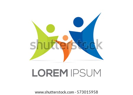 Vector Abstract Stylized Family 3 Team Stock Vector 246790087 ...