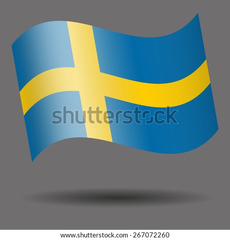 Abstract Wing Sweden Flag On Black Stock Illustration 70850650 ...