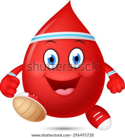 Happy Blood Cartoon Stock Vector 239002282 - Shutterstock