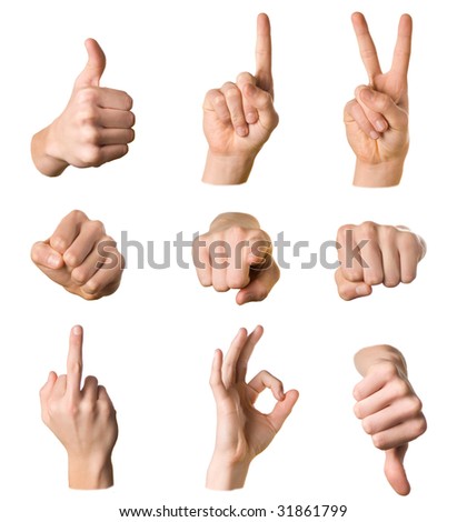 variety hands different poses signs on stock photo edit now