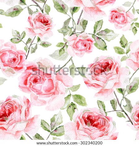 English Roses Seamless Stock Vector 451412710 - Shutterstock