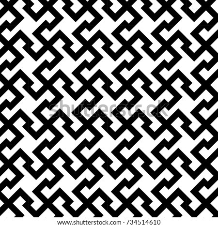 A black and white bold vector pattern with swastika symbol A black and white bold vector pattern with swastika symbol