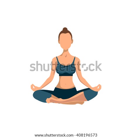 Vector Yoga Pose Poster Women Class Center Vector Yoga Pose Poster Women Class Center