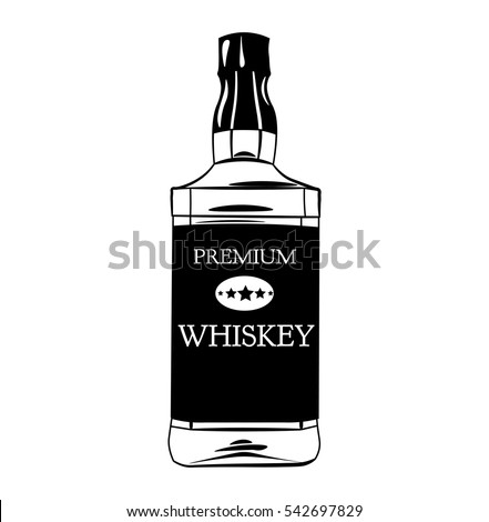 Whiskey Bottle Vector Illustration Isolated On Stock Vector 542697829 ...