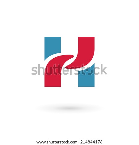 design vector letter h Design Icon (Royalty Letter Template Logo H Vector Stock